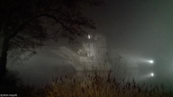 Le Pont Saint Benezet dans la brume de la nuit du 13 au 14 février 2016.